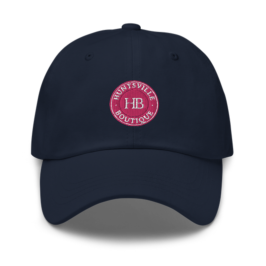 Navy hat & pink HB logo