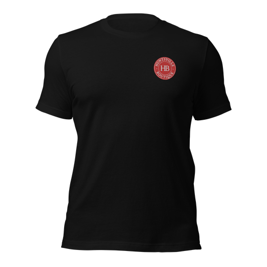 Black with red & white logo