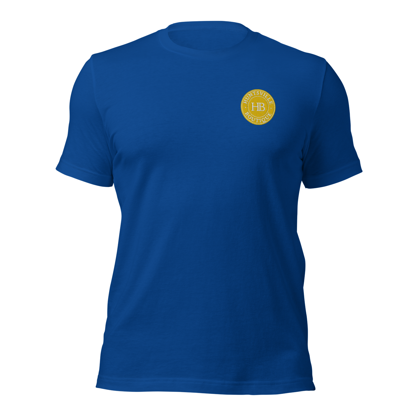 HBroyalbluetee-yellow and white logo