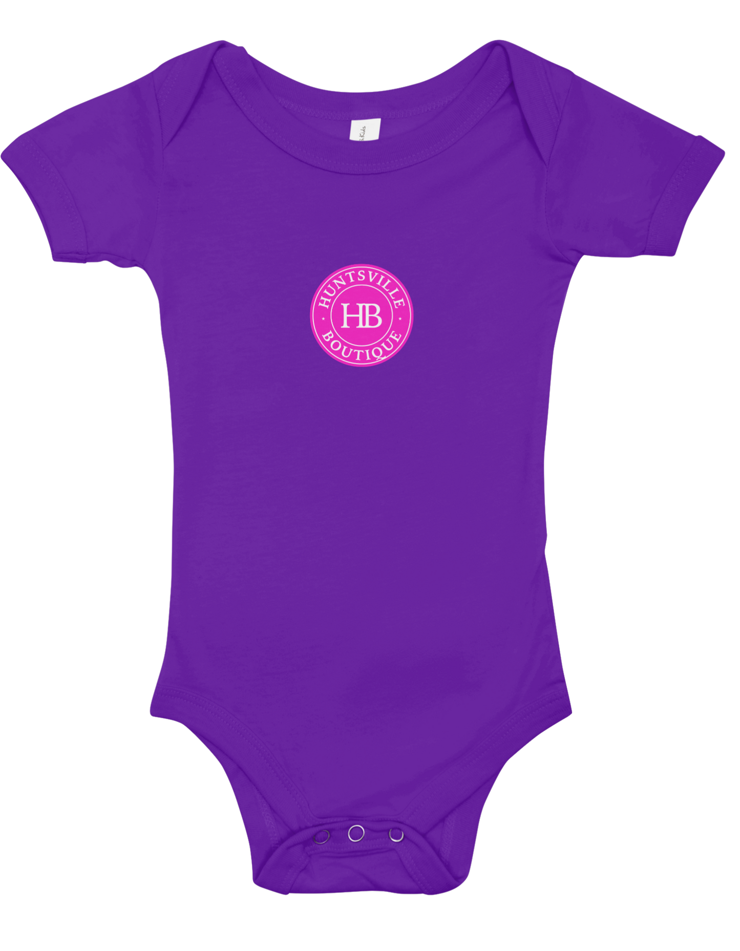 Purple & pink HB onesie