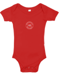 Red onesie-Red & white HB