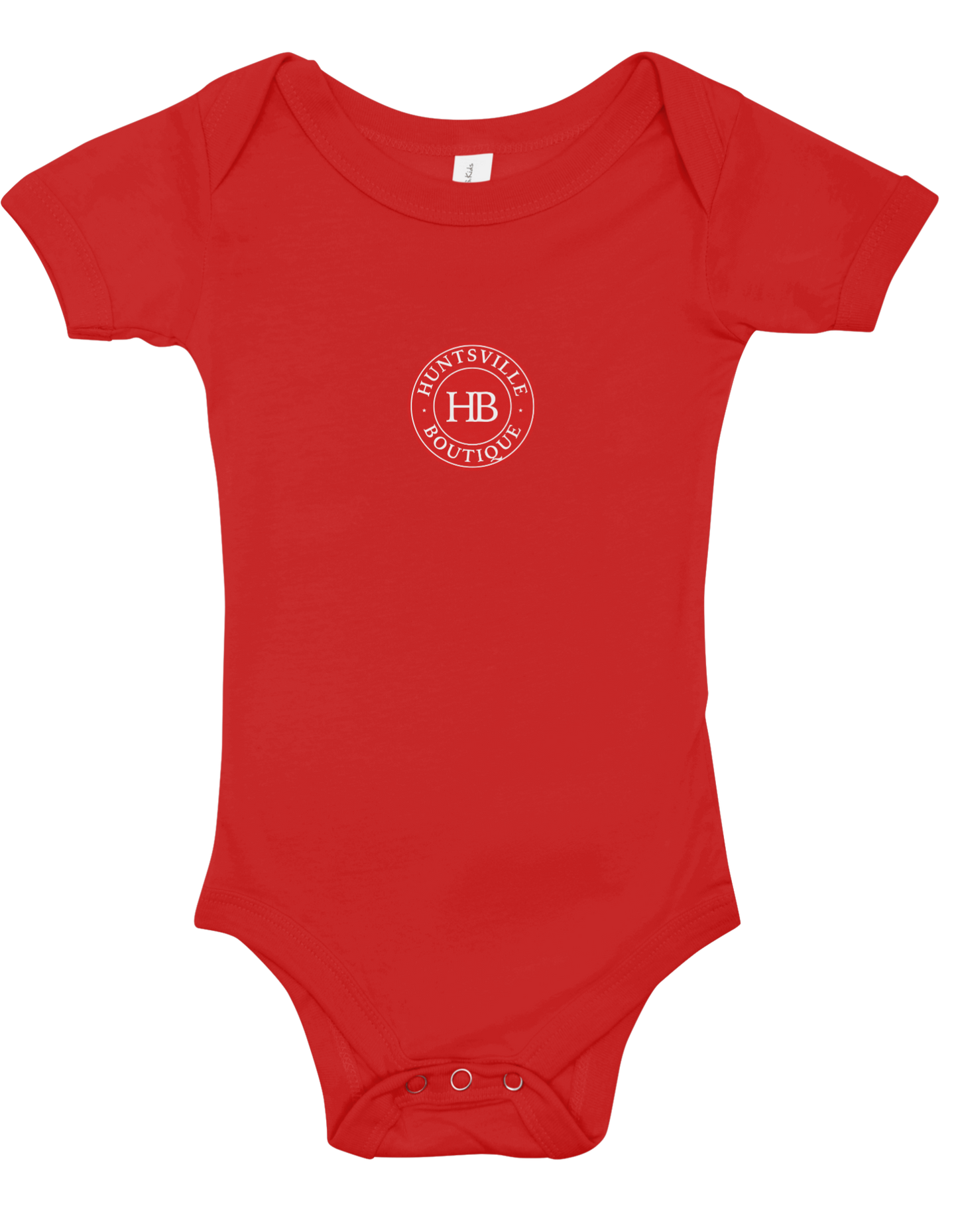 Red onesie-Red & white HB