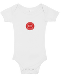 White onesie-Red & White HB