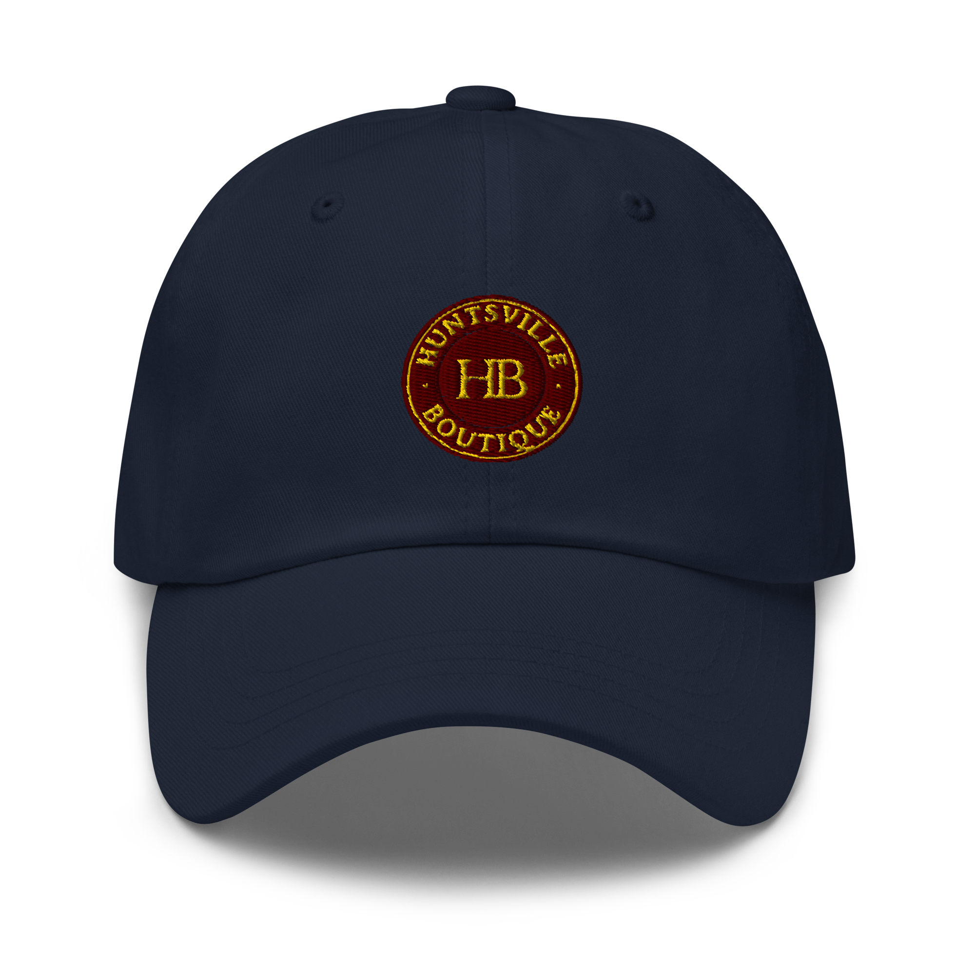 Navy hat-HB maroon & gold logo