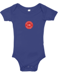 Blue onesie-Red & White HB
