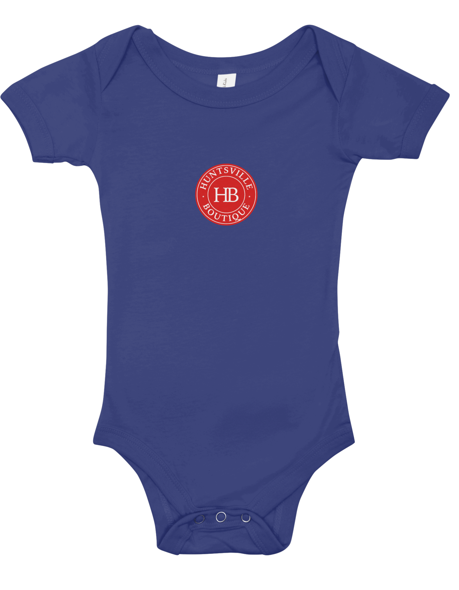 Blue onesie-Red & White HB